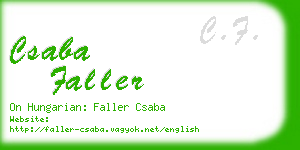 csaba faller business card